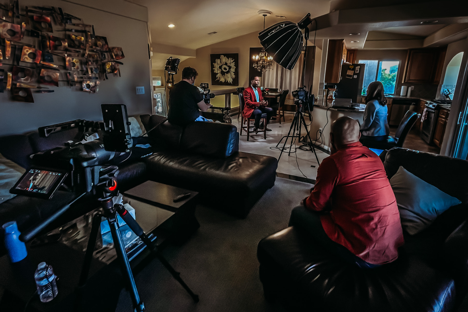 Interview shoot in a home