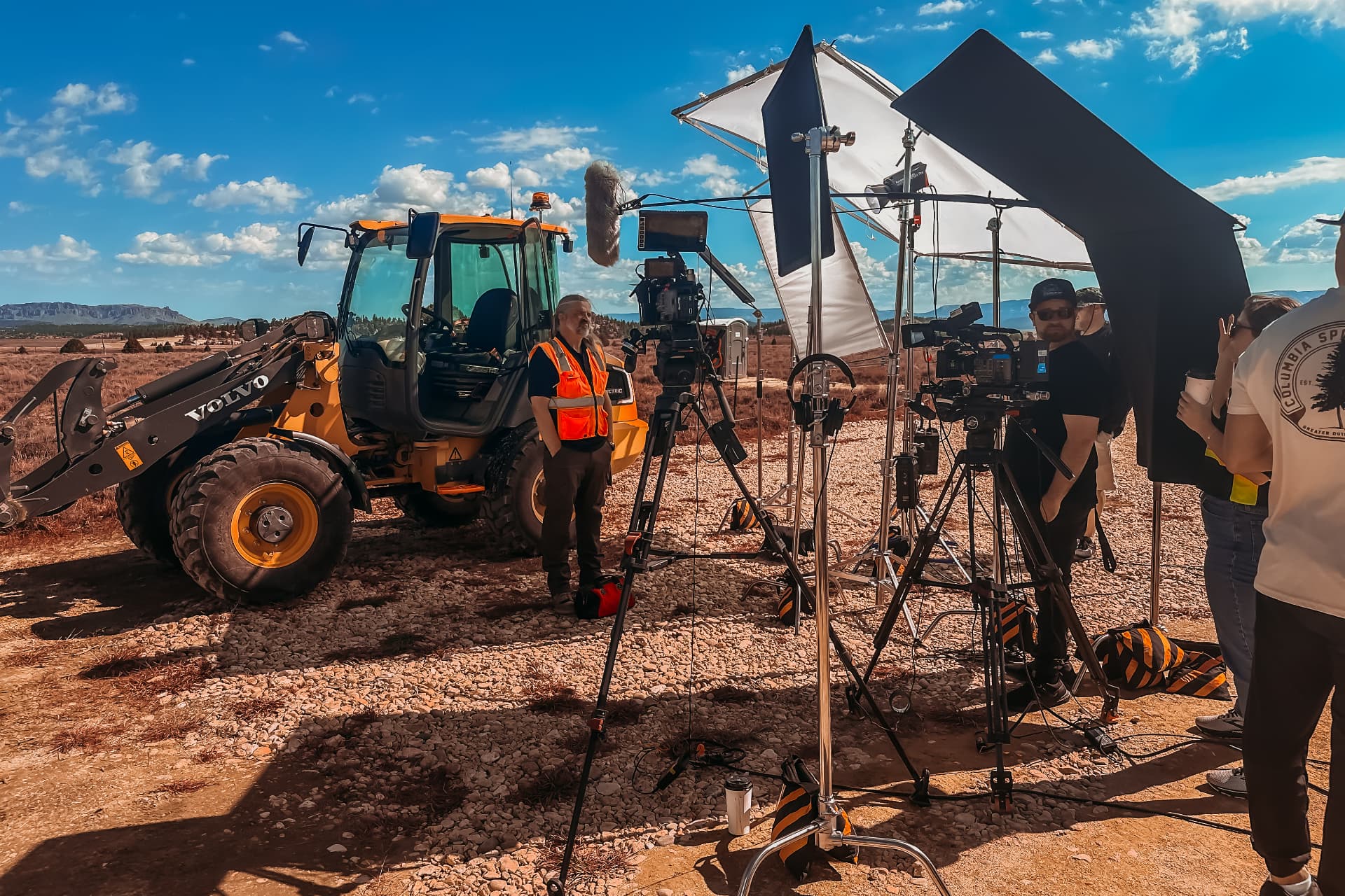 Volvo equipment shoot in the desert